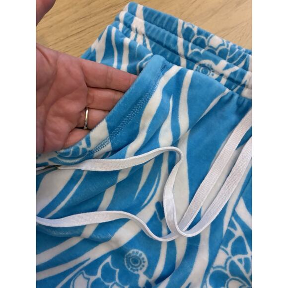 Y2K Lilly Pulitzer Pisces Jogger Fish Print Joe Fish Mimosa Pants Soft Velour S - Picture 7 of 14